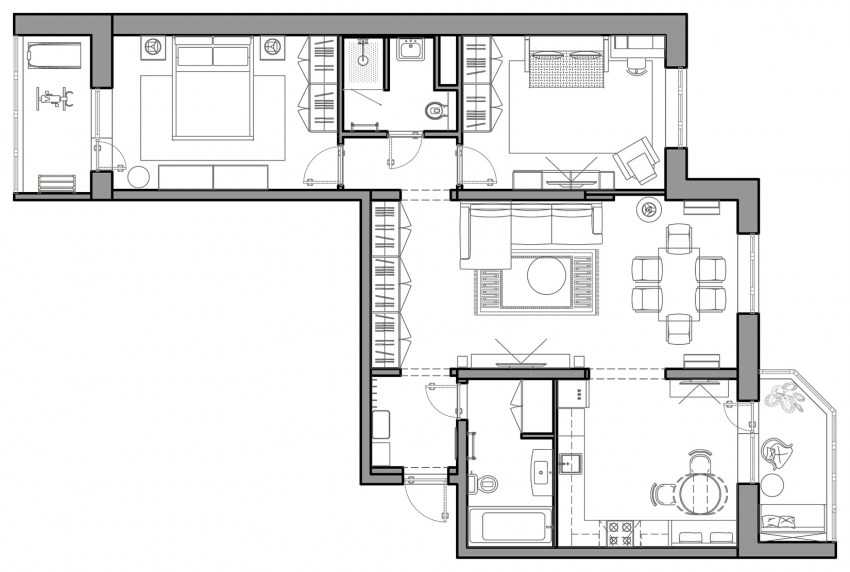 Дизайн Планировки 3 Х Комнатной Квартиры