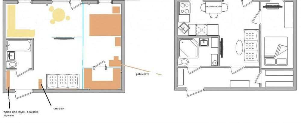 Дизайн однокомнатной квартиры-хрущевки 30 кв. м: фото лучших проектов
