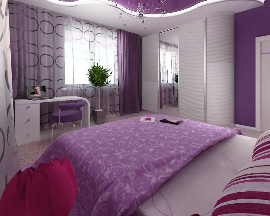 Фиолетовая спальня – необычный вариант стиля, наполненный особой атмосферой. В чем особенности дизайна в бело-фиолетовых и желто-фиолетовых тонах Каковы особенности и значение этого цвета