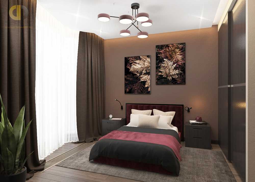 Бирюзовая спальня (68 фото): дизайн интерьера в шоколадных тонах и бирюзово-коричневом цвете