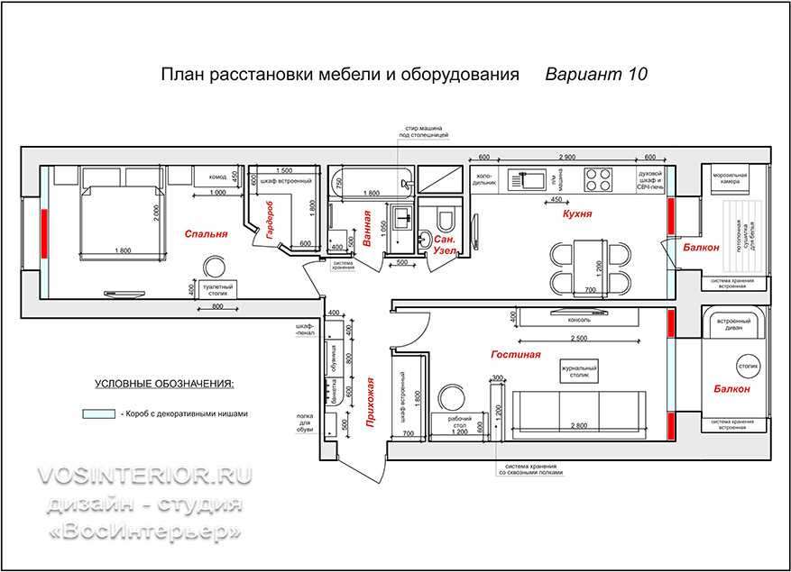 Дизайн двухкомнатной квартиры распашонки: 3 проекта