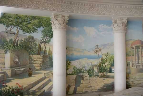 Роспись стен в интерьере: расписные стены, декоративная роспись стен в интерьере, роспись стен - фото, роспись стен цветами в интерьере
