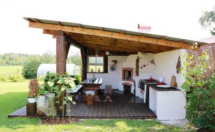 Строительство летней кухни на даче своими руками: устройство + примеры дизайна