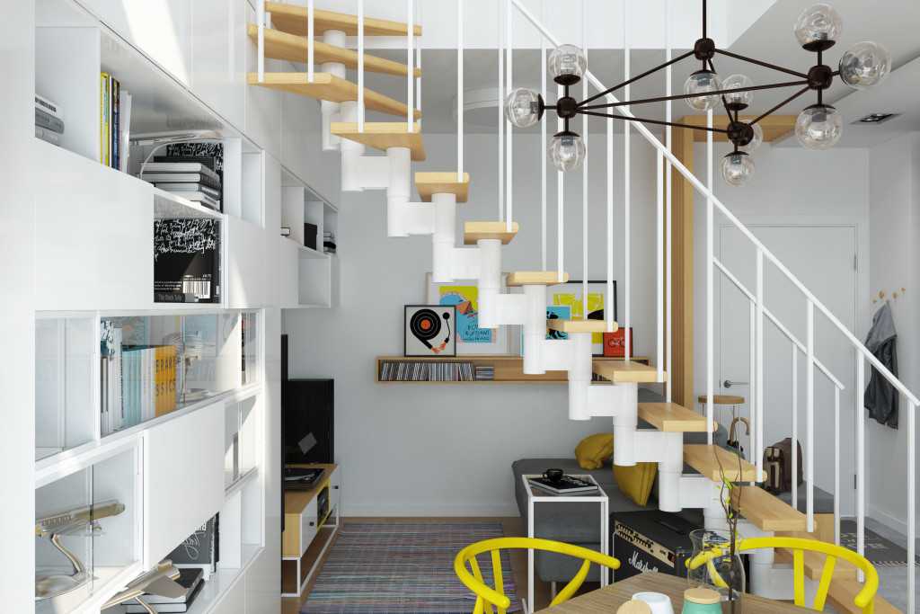 Великолепные двухуровневые квартиры: 70 фото с реальными примерами
