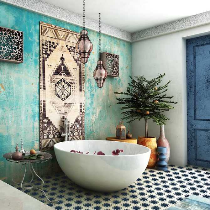 Дизайн ванной комнаты в марокканском стиле (фото) – идеи интерьера