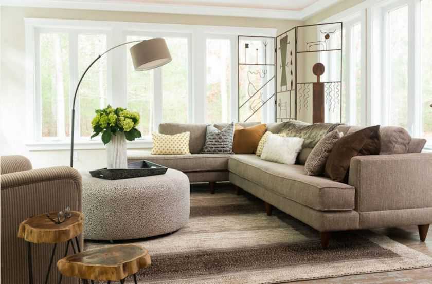 Угловые диваны в гостиную: виды, размеры и варианты в интерьере