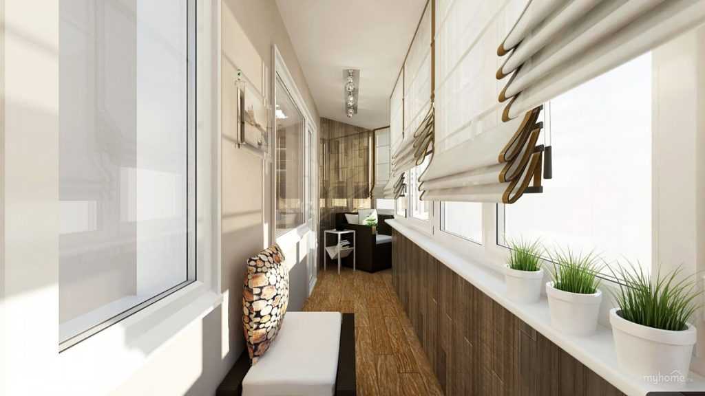 Дизайн узкой спальной комнаты с окном в конце