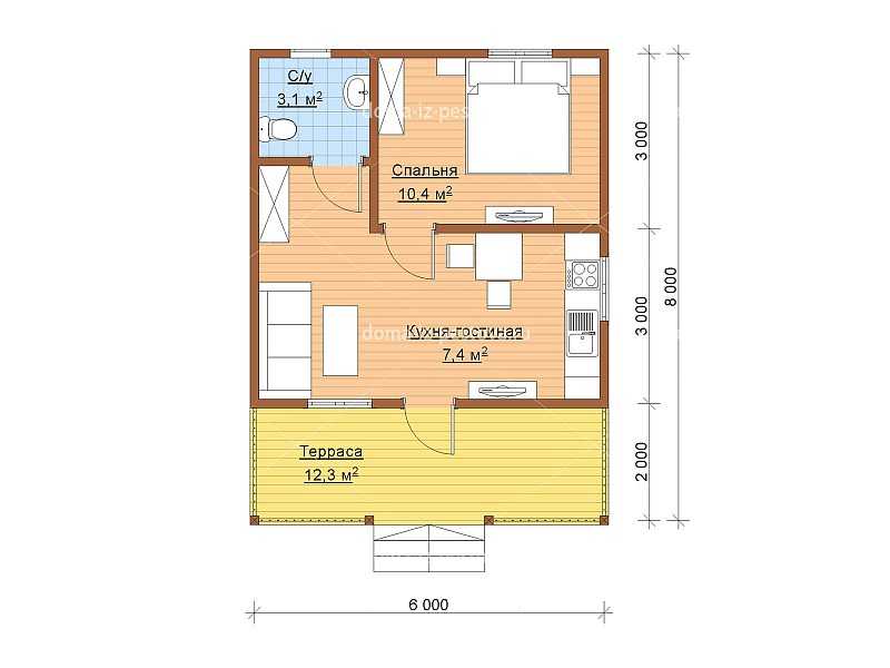 Дачный домик 4х6 (32 фото): планировка одноэтажного садового дома, проекты и чертежи