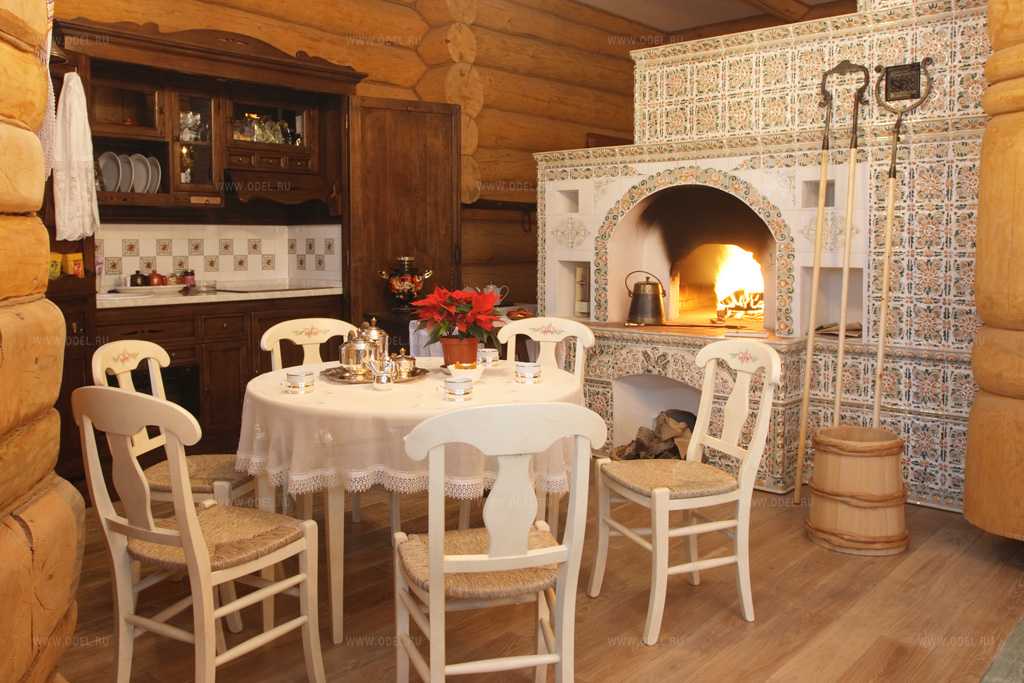 Дизайн кухни с печкой (31 фото): оформление интерьера с кухонной русской печью в частном деревянном доме в деревне, особенности и советы