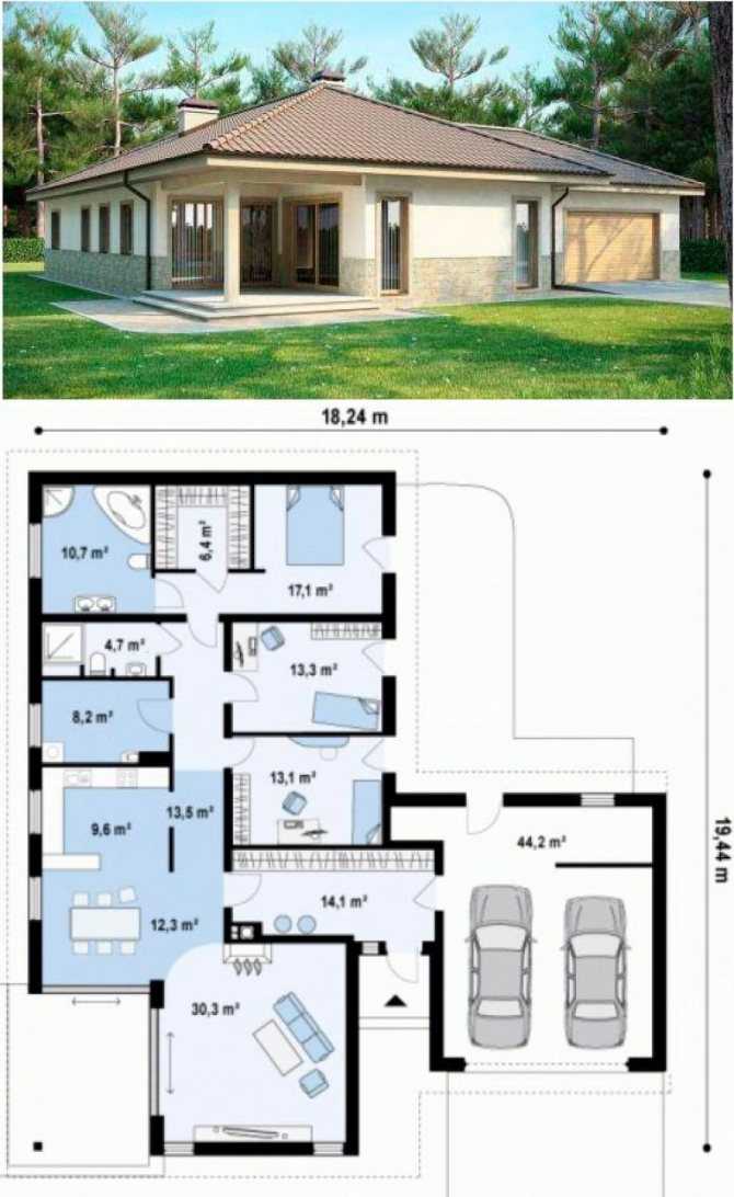 Одноэтажный дом с мансардой (64 фото): красивые планы кирпичных домов 10 на 8, планировка частных построек