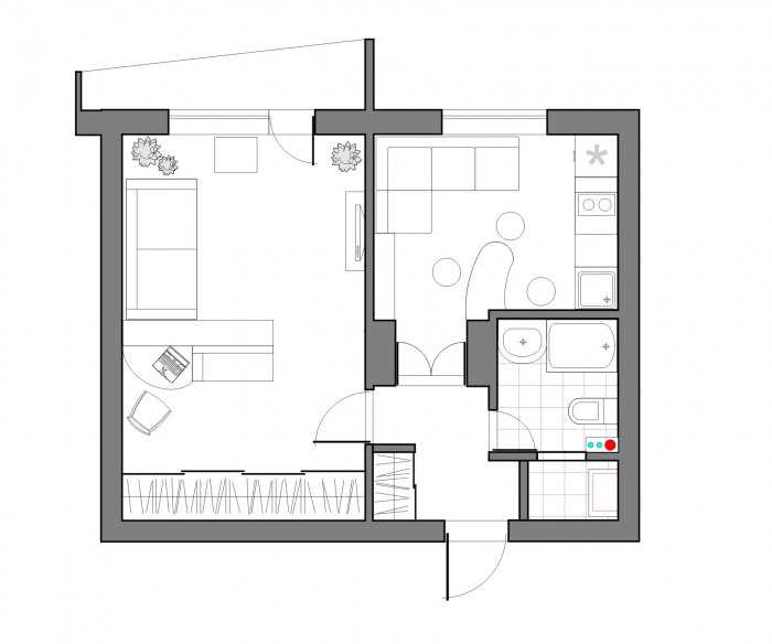 Квартира 40 кв. м.: 85 фото практичных идей для создания уюта