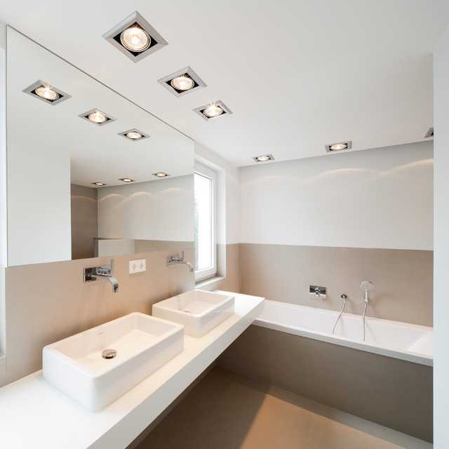 Подсветка в ванной: организация системы освещения и советы по подбору светильников под дизайн ванной (125 фото)