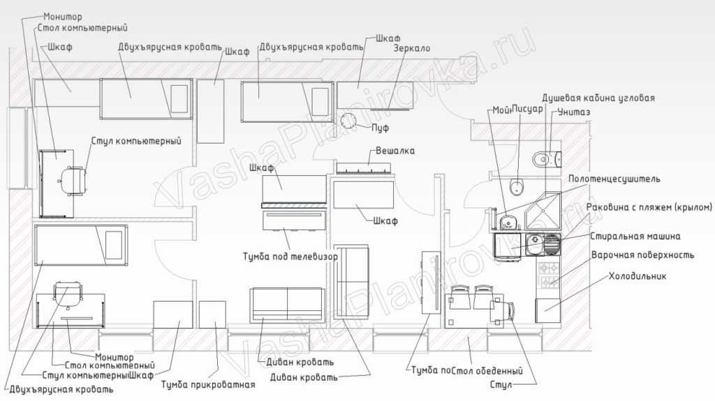 Дизайн однокомнатной хрущевки: 5 идей и 17 фото | дом мечты