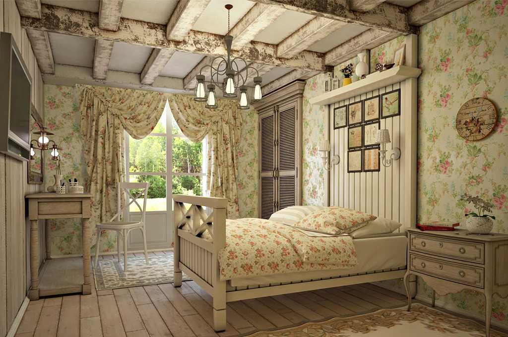 Дизайн спальни в стиле прованс: фото, мебель, подбор штор и элементов декора.
