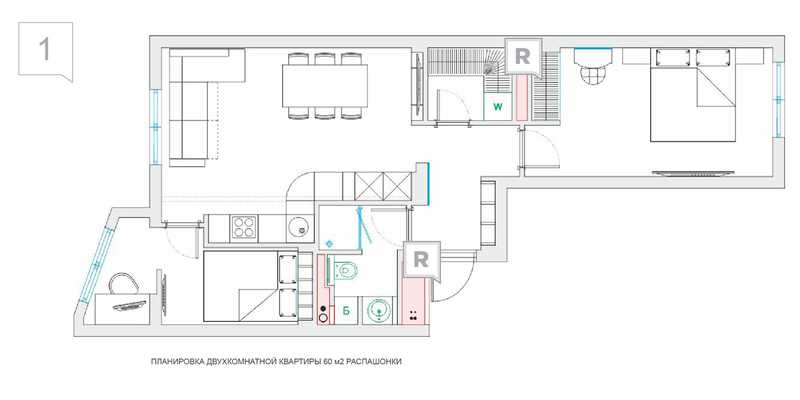 Планировка двухкомнатной квартиры (46 фото): 2-комнатные квартиры улучшенной планировки в панельном доме-новостройке