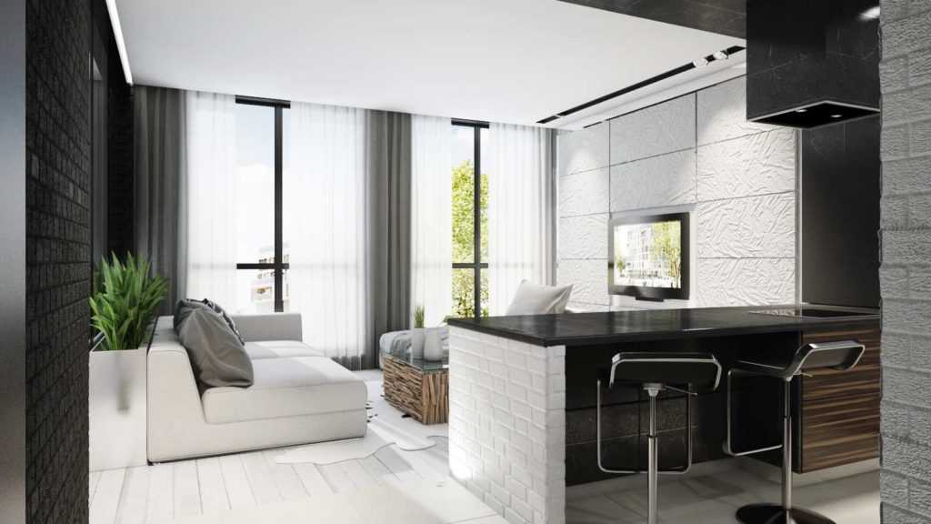 Квартиры с панорамными окнами (45 фото) — студия с террасой, интерьеры однокомнатной квартиры с остеклением, отзывы