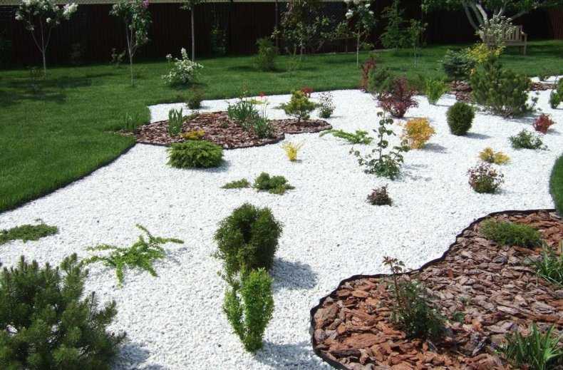 Щебень для садового участка (40 фото): белая декоративная щебенка для ландшафтного дизайна и другая. как покрасить его в домашних условиях?