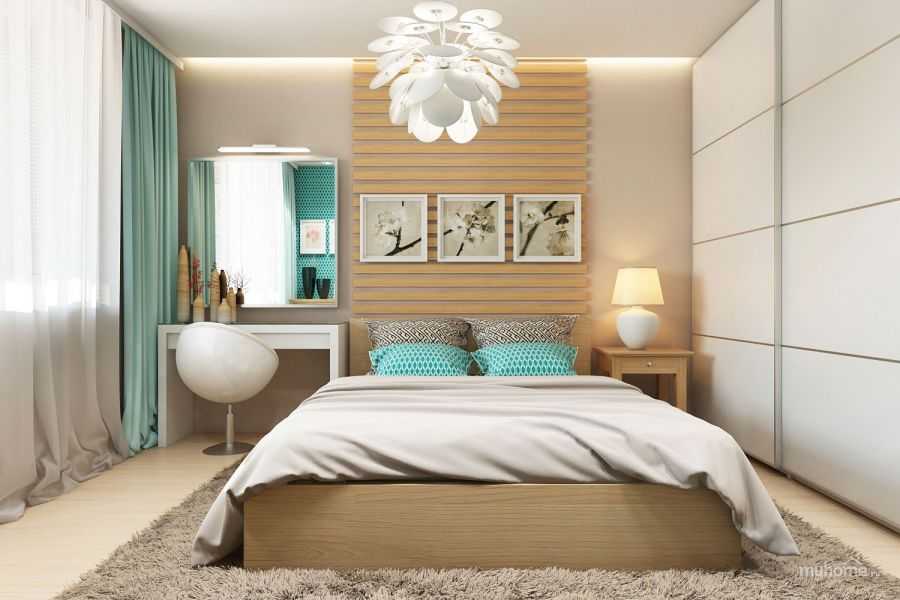 Дизайн маленькой спальни для двоих взрослых в современном стиле: как обустроить интерьер с двуспальной кроватью
 - 36 фото