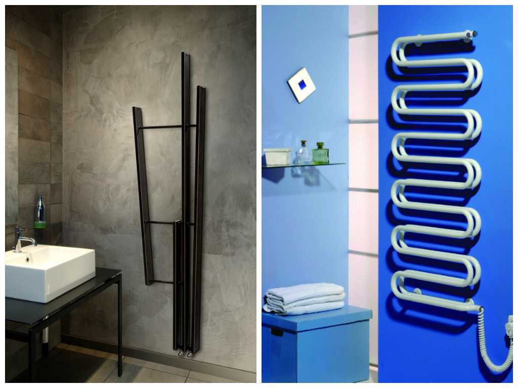 Дизайнерские полотенцесушители: электрические и водяные, черные вертикальные, из нержавеющей стали и другие модели для ванной