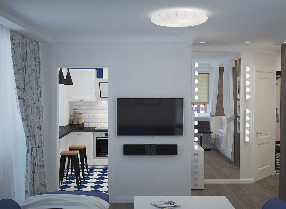 Дизайн однокомнатной квартиры глазами современных дизайнеров