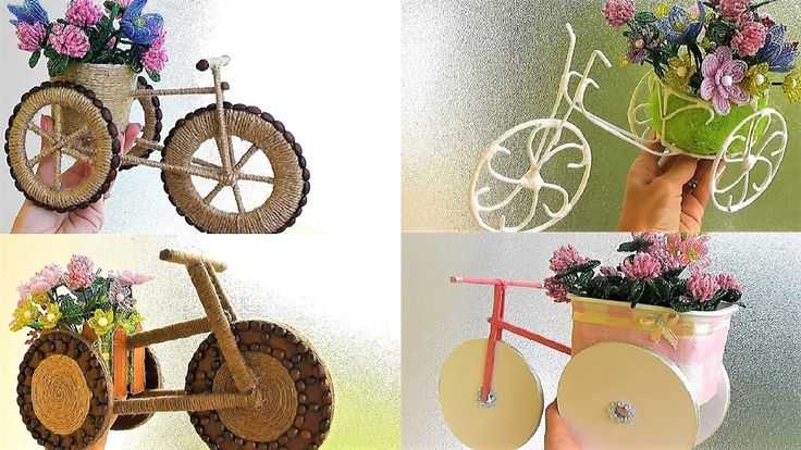 Кашпо-велосипед: как сделать своими руками кашпо в виде велосипеда из шпагата, джута и проволоки, особенности металлических моделей. мастер-класс по изготовлению кашпо из картона
