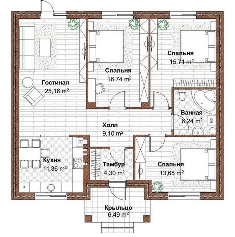 Проект дома 10 на 12: один и два этажа, планировки, примеры распределения пространства, фото и видео примеры