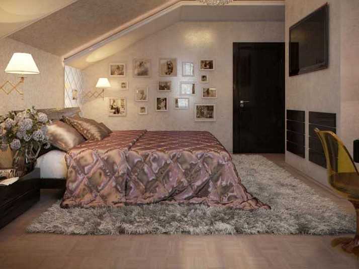 Дизайн спальни на мансарде (75 фото) - особенности и рекомендации