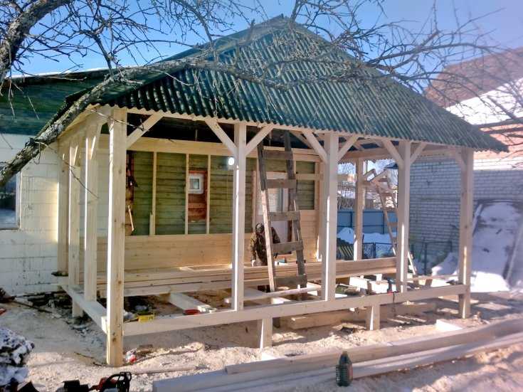 Пристройка к деревянному дому: проекты