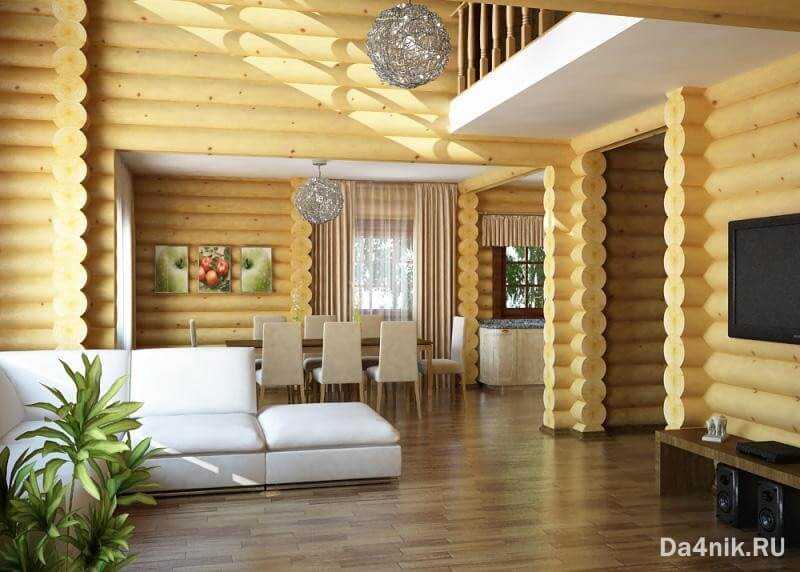 Интерьер дома из бруса внутри: примеры стильных интерьеров – фото дизайна по комнатам