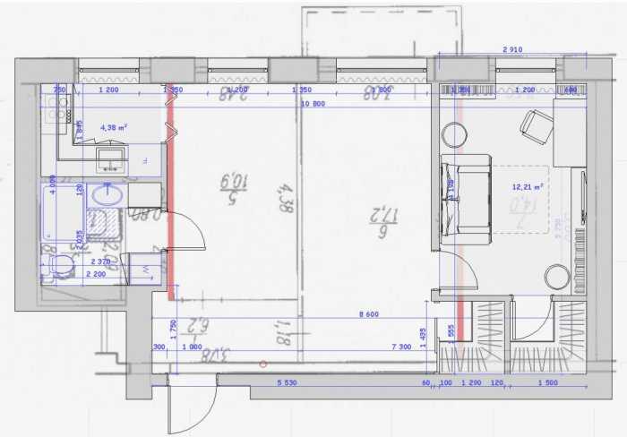 Планировка однокомнатной квартиры: лучшие варианты дизайна