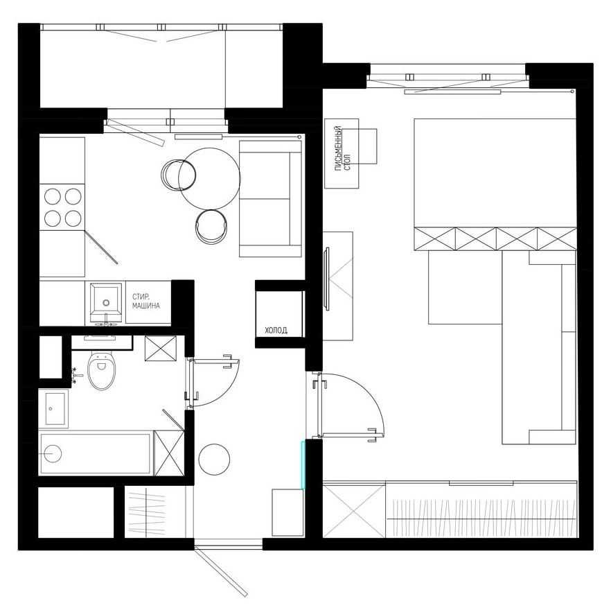 Три квартиры 40 кв. м. с современным дизайном. красивые интерьеры и дизайн