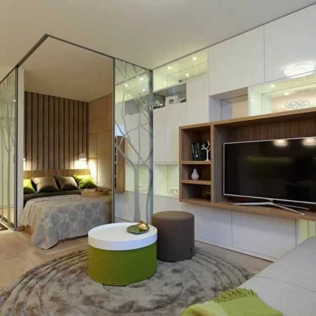 Дизайн комнаты 18 кв. м (69 фото): интерьер прямоугольной однокомнатной квартиры с балконом в «хрущевке»