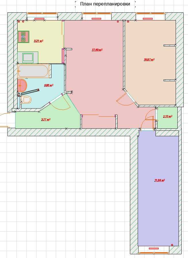 Современный дизайн 3-х комнатной квартиры в доме серии п-3
