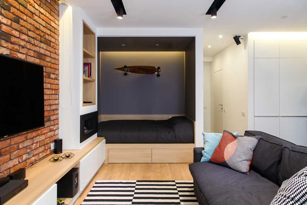 Дизайн однокомнатной квартиры 35 кв. м (64 фото): идеи для ремонта, интересный проект