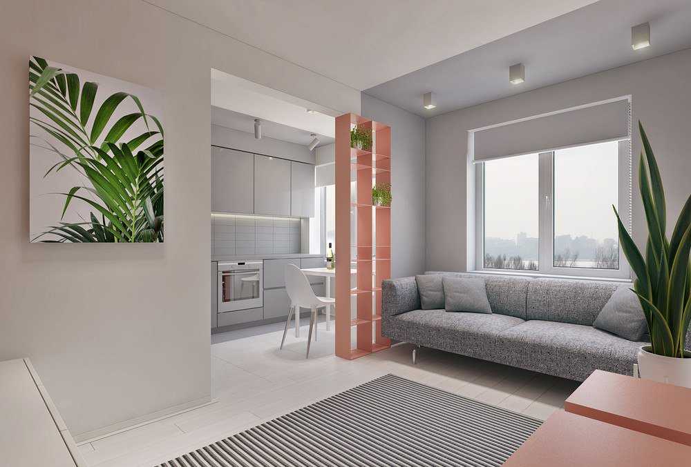 Дизайн комнаты площадью 18 кв. м в однокомнатной квартире
