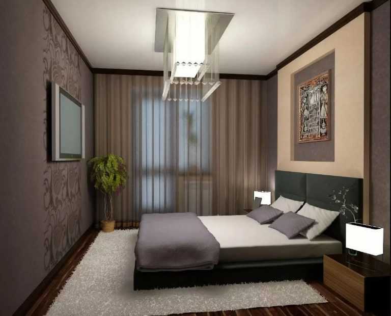 Дизайн спальни  площадью 14 кв. м