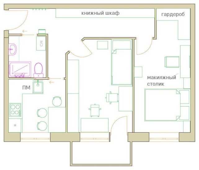 Дизайн однокомнатной квартиры площадью 30 кв. м без перепланировки (33 фото): зонирование интерьера в «хрущевке», выбор отделки и обустройство