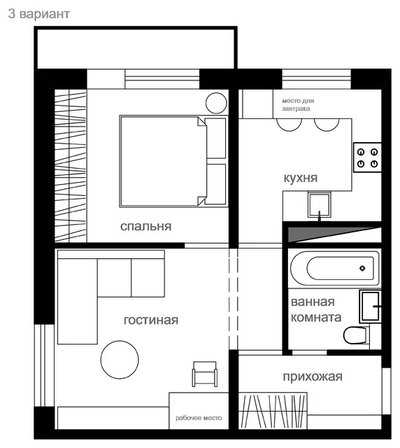 Перепланировка 3-х комнатной квартиры в хрущевке и в панельном доме: варианты, дизайн, проект, фото » интер-ер.ру