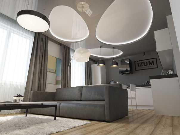 Дизайн потолка своими руками: как сделать красивое оформление в квартире из гипсокартона, пенопласта, ткани и других материалов, а также идеи, описание и фото