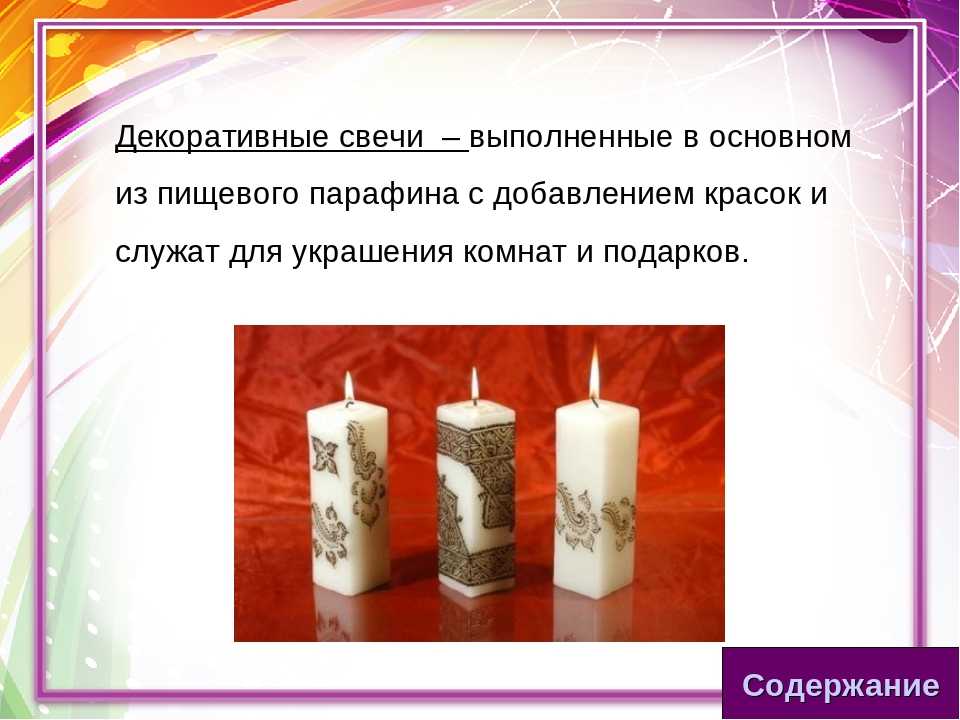 История изготовления свечей - history of candle making