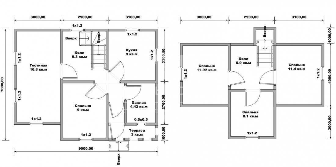 Дом 6 на 9 — обзор уникальной планировки, готовые решения и способы оформления дома (130 фото)