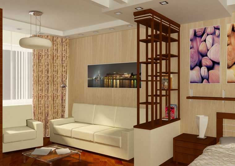 Спальня-гостиная 15-16 кв. м: варианты дизайна и особенности зонирования
