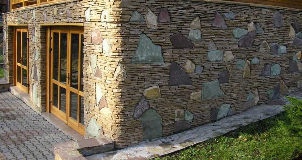 Дагестанский камень для фасада - лучшие фасады частных домов