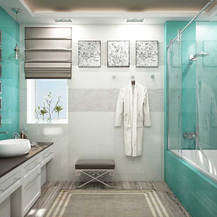 Дизайн ванной комнаты в бирюзовом цвете. бирюзовая ванная комната: 100 фото-идей