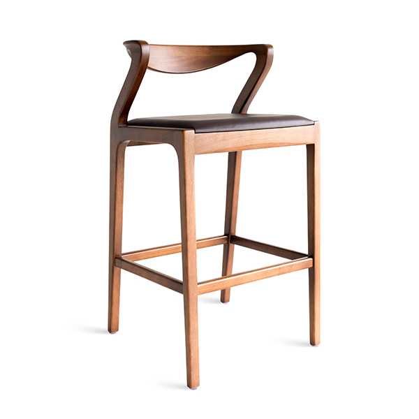 Полубарные стулья: дизайнерские прозрачные полубарные конструкции в стиле «лофт» из дерева разных размеров и крутящееся кресло высотой 65 см