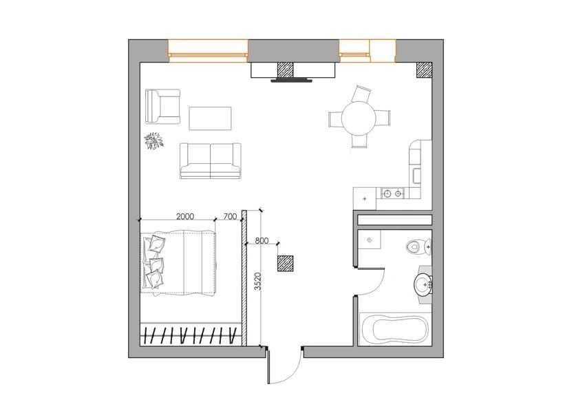 Планировка 2х комнатной квартиры: 215+ (фото) доступных схем