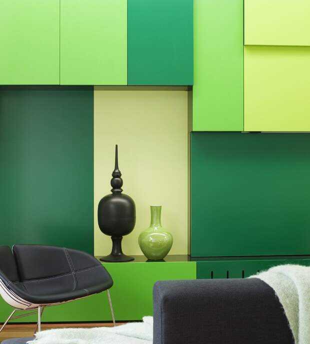 Зеленый цвет стен в интерьере - самстрой - строительство, дизайн, архитектура.