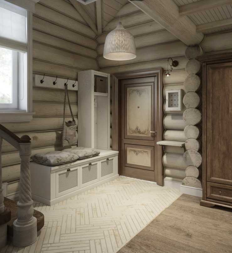 Дизайн внутри деревянного дома из бревна может быть разным. Как стилизовать интерьер под старинную русскую избу Что выбрать: камин или печь Стоит ли клеить обои Какую подобрать мебель