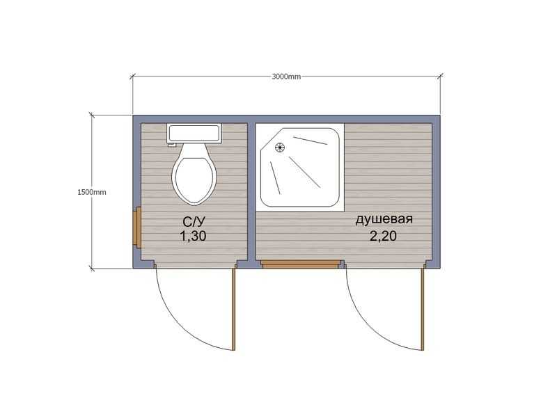 Хозблок с туалетом и душем для дачи: своими руками, проекты