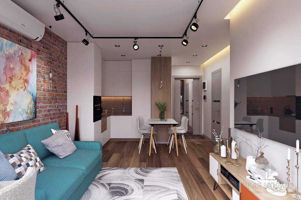 Современный дизайн однокомнатной квартиры, или как обрести чувство свободы в «четырёх стенах»